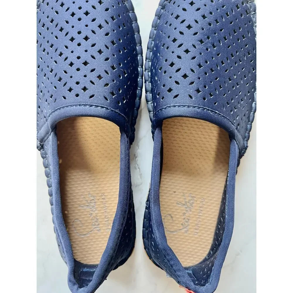 Sea Star Shoe Women Size 6 Espadrilles Cap Toe Mesh Casual Slip On Resort Cruise - Picture 3 of 10